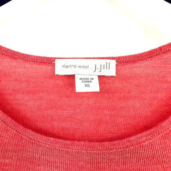 J. Jill size XS merino wool 3/4 sleeve light weight sweater top shirt tunic - Picture 7 of 8
